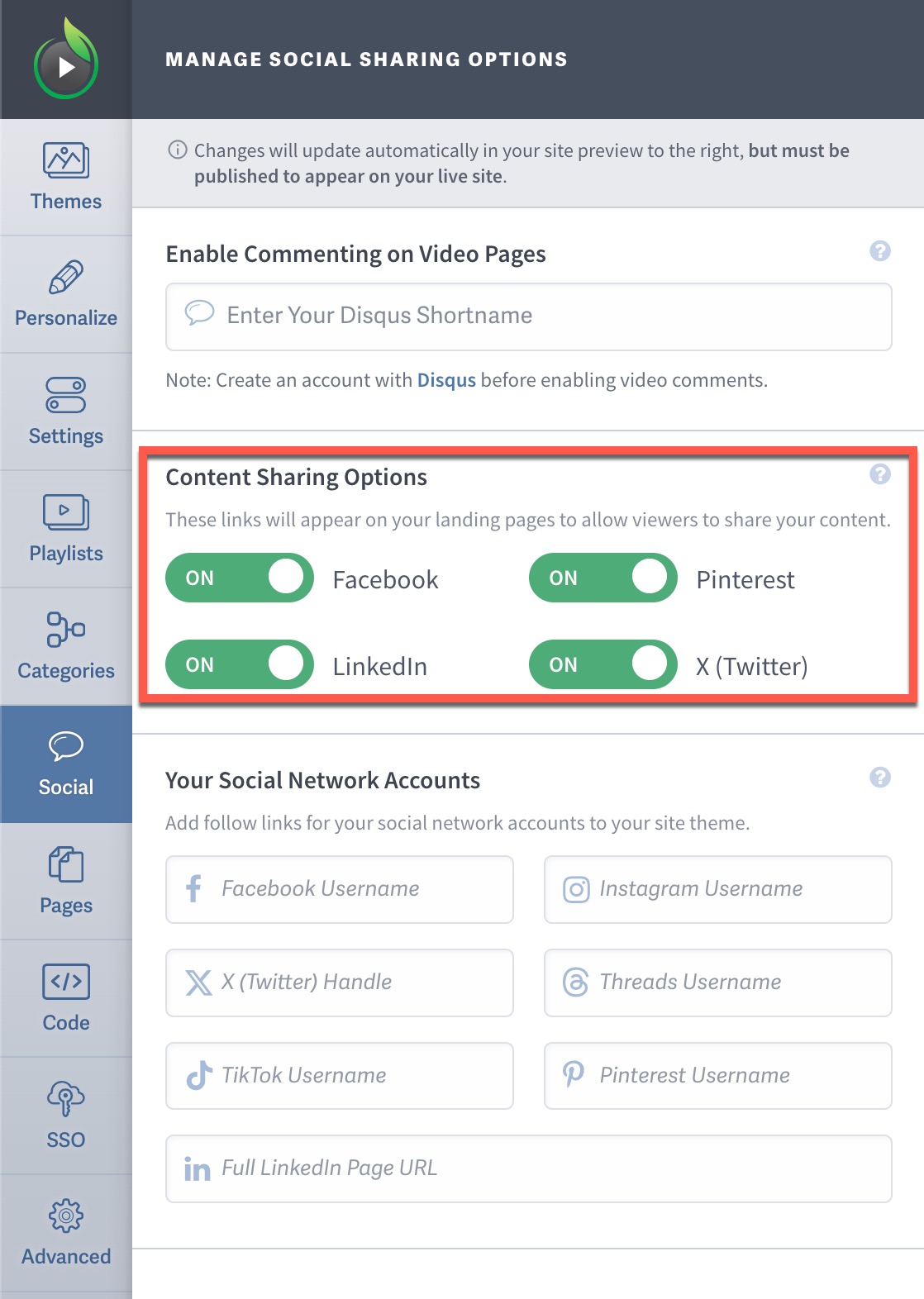 Enable Social Sharing Options for Your SproutVideo Website!