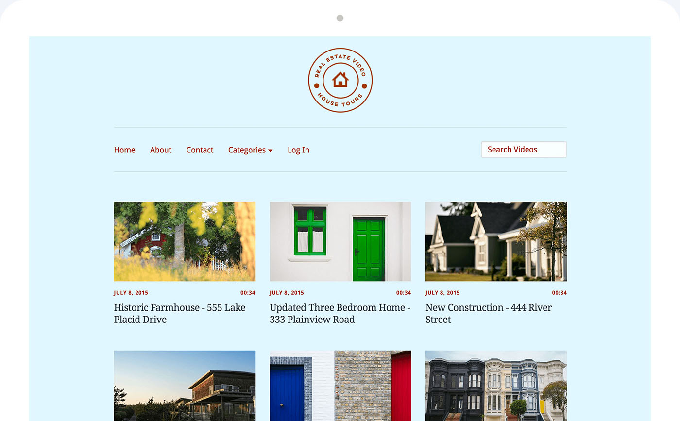 Video website, hosted by SproutVideo, using the Oak Theme on a desktop Video website, hosted by SproutVideo, using the Oak Theme on a desktop