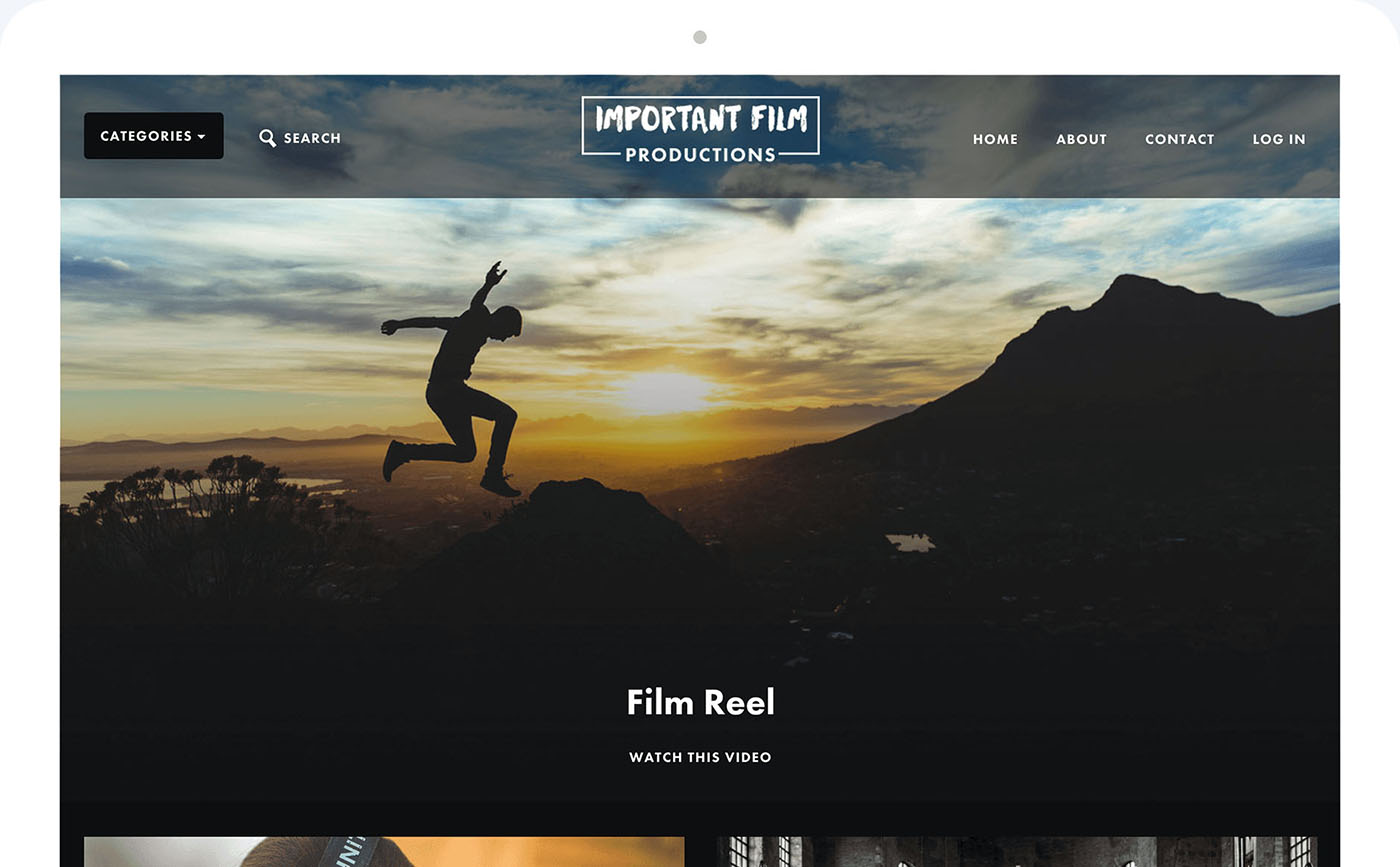Video website, hosted by SproutVideo, using the Rosewood Theme on a desktop Video website, hosted by SproutVideo, using the Rosewood Theme on a desktop
