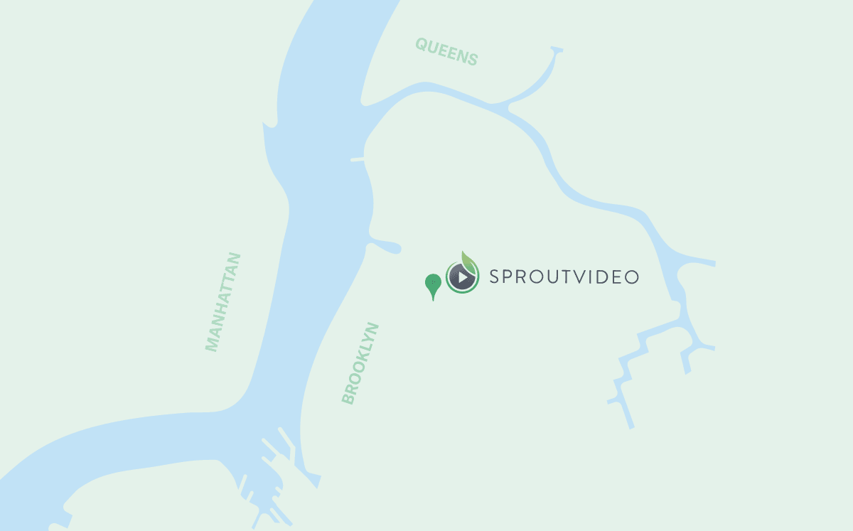 The SproutVideo office is located in Brooklyn, NY. Map of SproutVideo office, located in Brooklyn, NY.